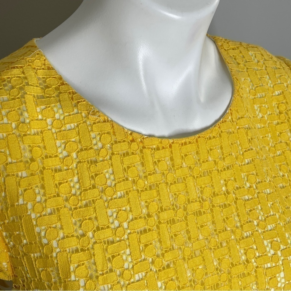 Maggy Boutique lace white and yellow dress Size 8 - Picture 4 of 7